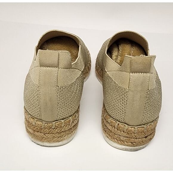 Adrienne Vittadini AV-Niko Wedge Shimmer Beige Stretch Comfort Slip-On Shoes 8M - Picture 5 of 8